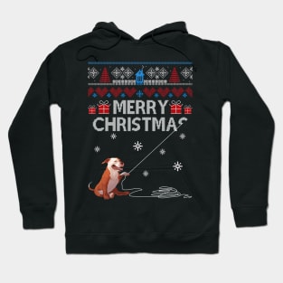 Merry Christmas Funny Naughty Pitbull Hoodie